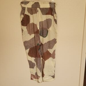 Maria Stanley Camo Print Rayon Pants